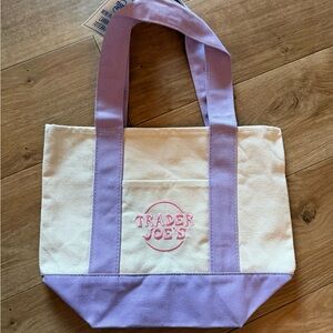 Trader Joe’s Purple and Cream Tote Bag